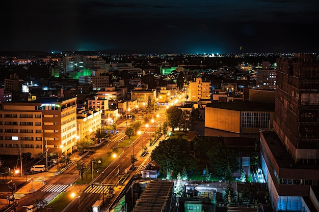 Night view of Asahikawa