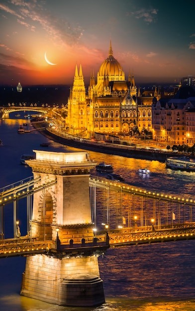 Night view of Budapest