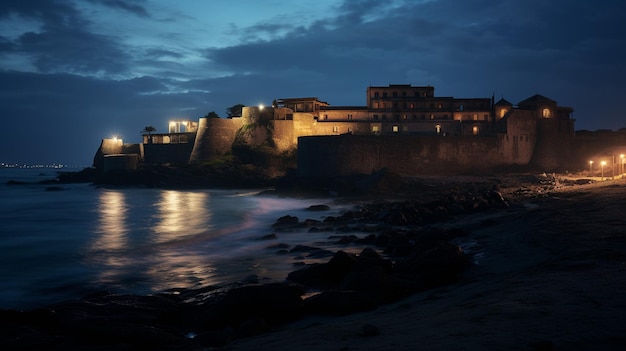 Night view of cape coast castle