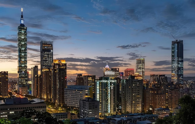 A night view of the city of beijing