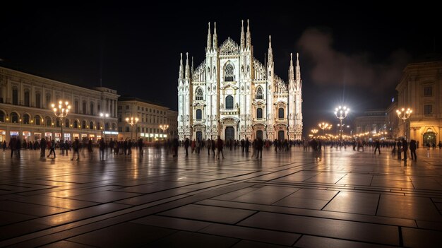 Night view of Duomo di Milano