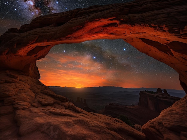 A night view of the grand canyon