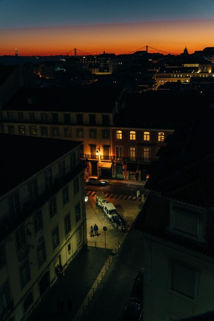 night view of lisbon portugal