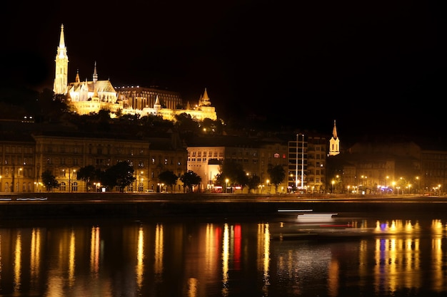 Night view of panorama Budapest Hungary