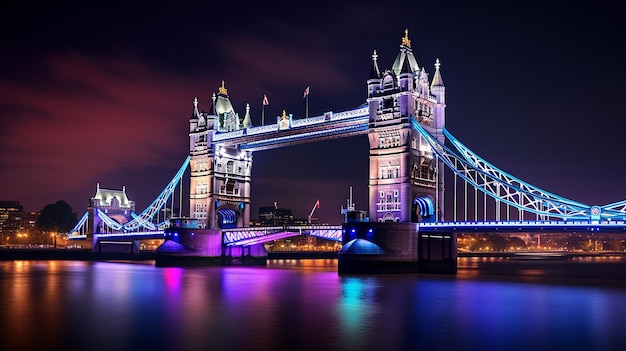 Night view of Tower Bridge