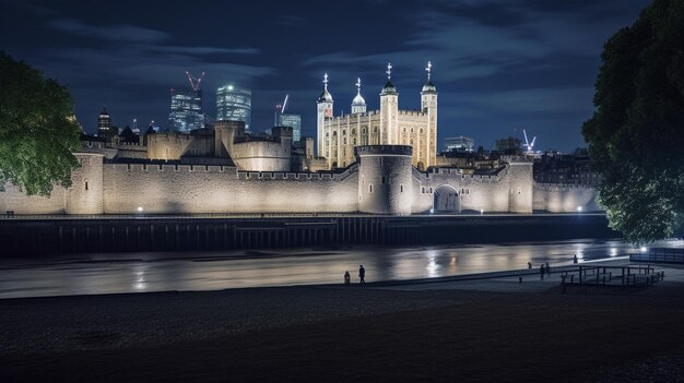 Night view of Tower of London