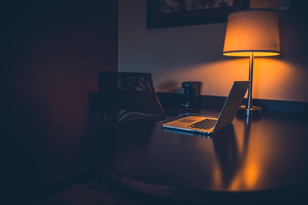 Photo night work desk