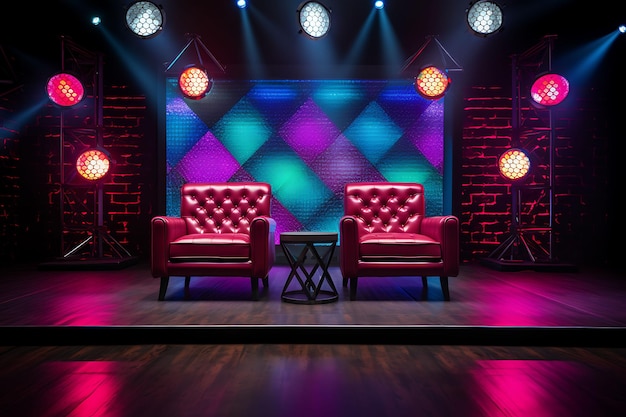 Nightclub Backdrop Dance Floor Background Bar Stool Disco Ba Creative Design Live Stream Background