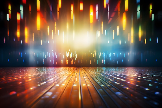 Nightclub Dance Floor Blurred Background