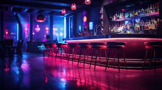 nightclub with bright lights