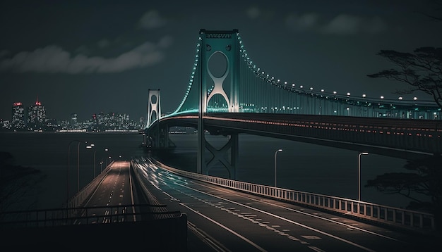 夜東京の眺めGoogleマップ橋の海水しぶき