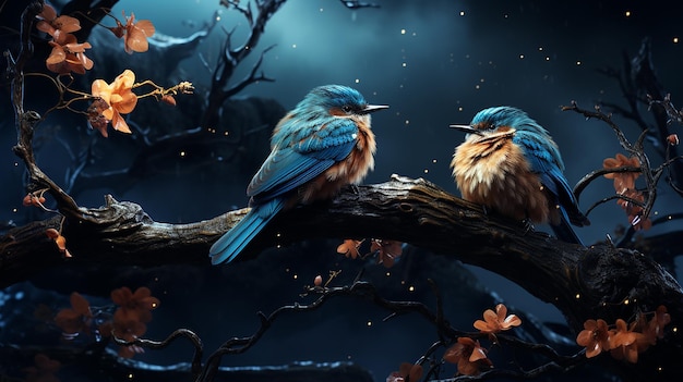 Nighttime Avian Rest in 4K