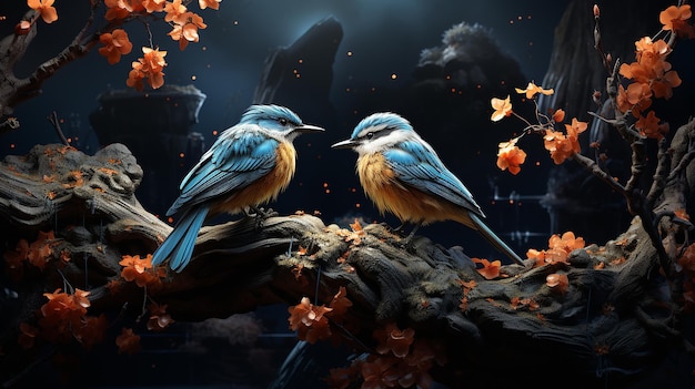 Nighttime Avian Rest in 4K