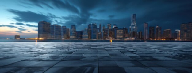 Photo nighttime cityscape against illuminated sky