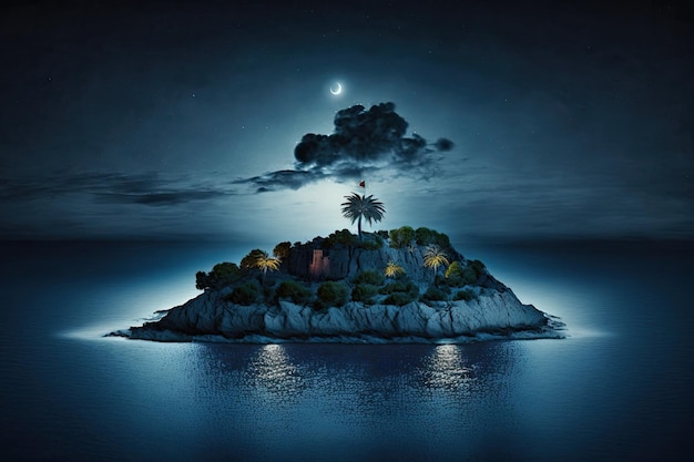 사진 야간 섬 표지