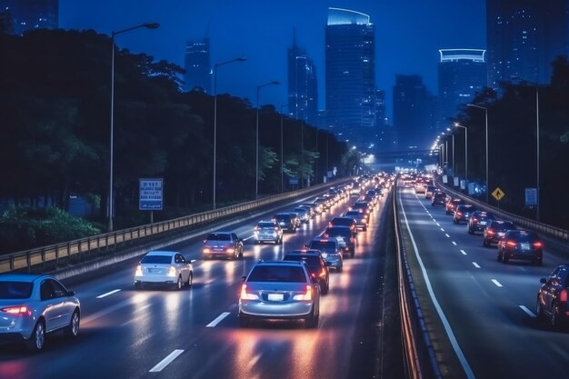 高速道路の夜間交通生成AI