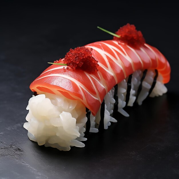 Photo nigiri sushi varied gourmet food