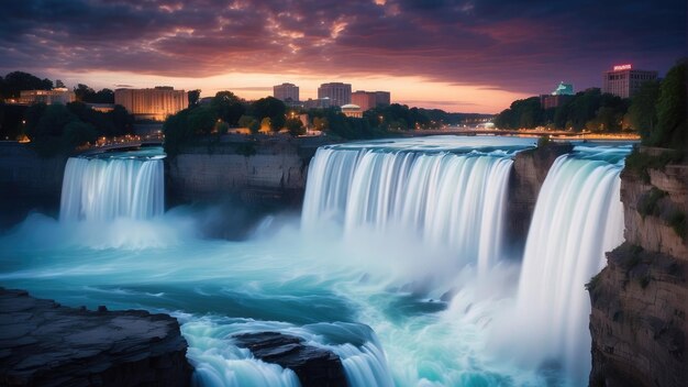 nigra falls at evening time landscape photo