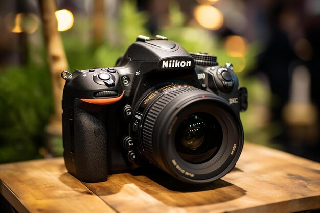 a nikon camera with the name nikon on the front.