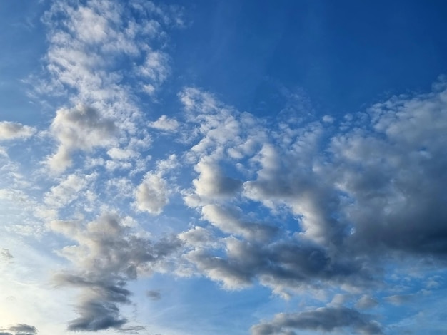 Nimbus clouds in the blue sky backgrounds