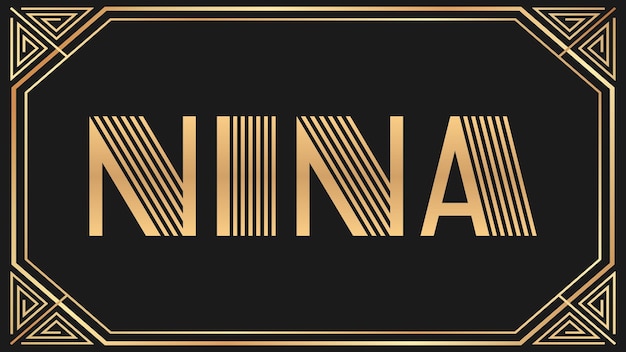 Nina Jazz Gold Text