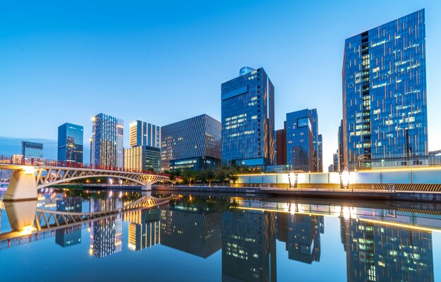 Ninbo City, China, night view