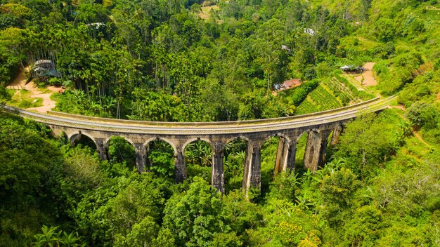 Nine arches bridge view from above ella sri lanka