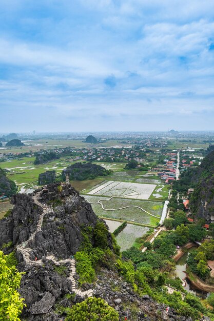 Foto ninh binh landschap in vietnam mua grot gebied landschap