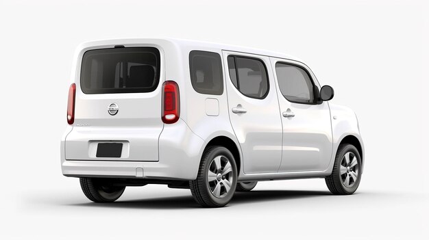 Foto modello di vista posteriore della nissan cube bianco semplice