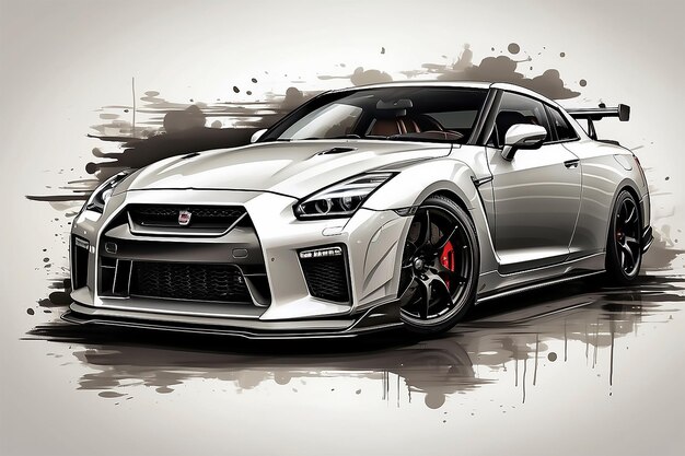 Nissan gtr35 sticker background