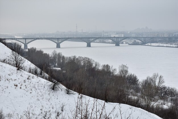 Nizhny Novgorod on a gloomy winter day