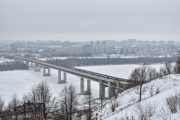 Nizhny Novgorod on a gloomy winter day