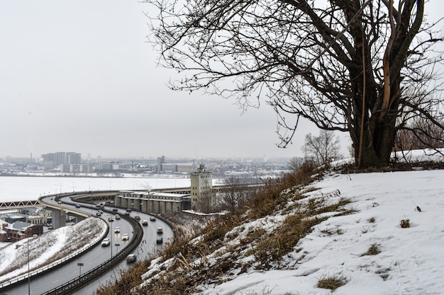 Nizhny Novgorod on a gloomy winter day