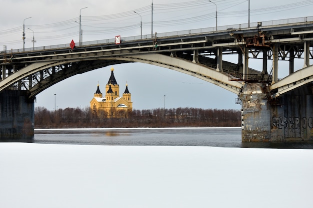 Nizjni Novgorod. rivier, brug