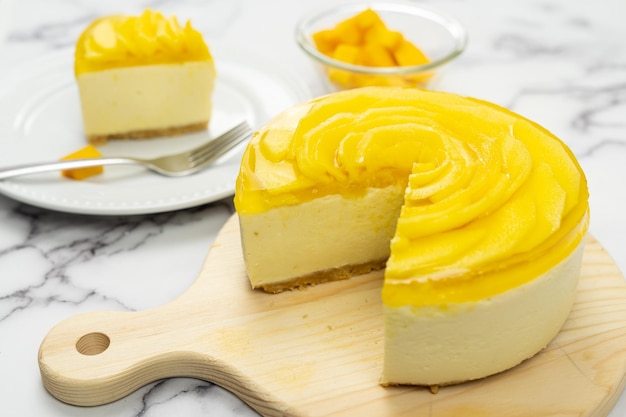 No bake mango cheesecake