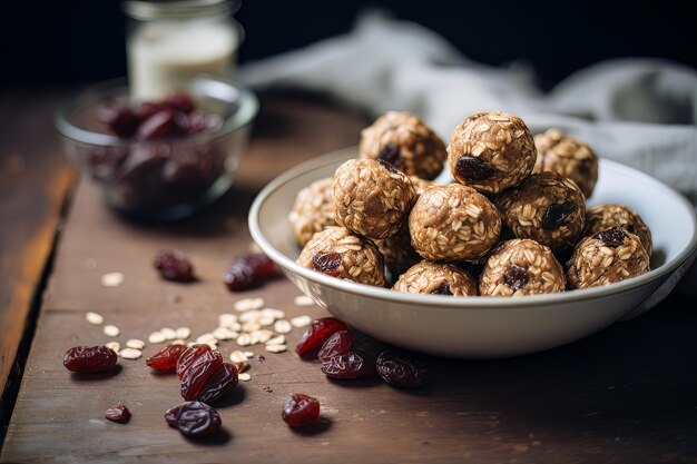 premium-ai-image-no-bake-oatmeal-bites-vegan-desserts-list-food