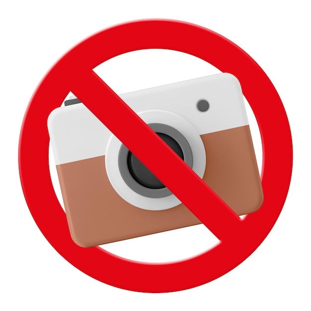 no camera png symbol forbidden sign on transparent background