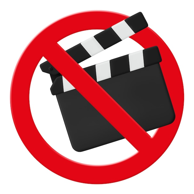 No clapboard png clip art forbidden sign on transparent background