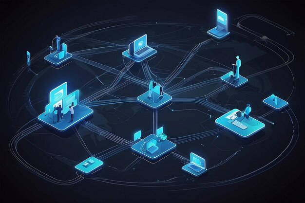 Foto illustrazione del concetto di connessione