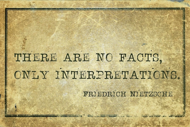 Photo no facts nietzsche