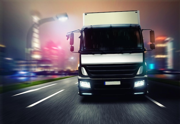 no humans ground vehicle car motor vehicle road blurry night outdoors