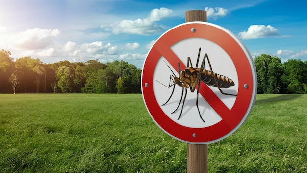 a no mosquito on a sign that says cockroach on it