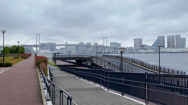 No person odaiba rainbow bridge