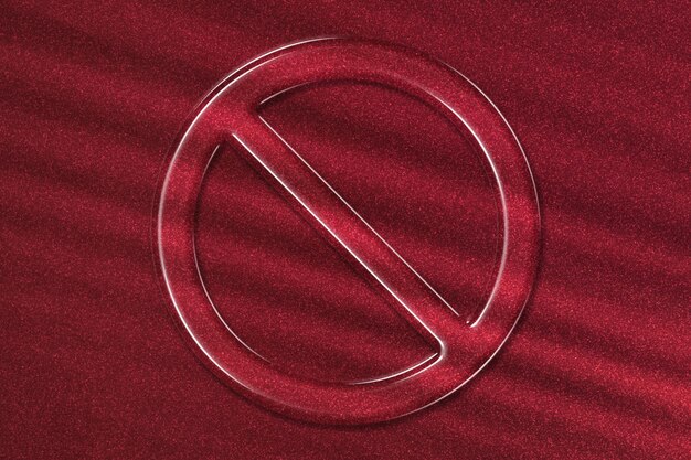 No Sign Or No Symbol, Prohibition And Restriction, Censorship, Red Background