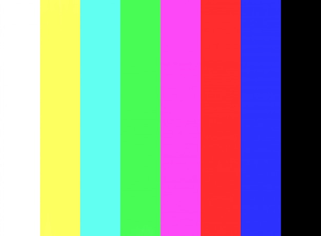 Photo no signal and color bar test on television screen background.