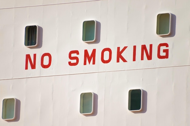 No smoking sign on the ship Signs and symbols