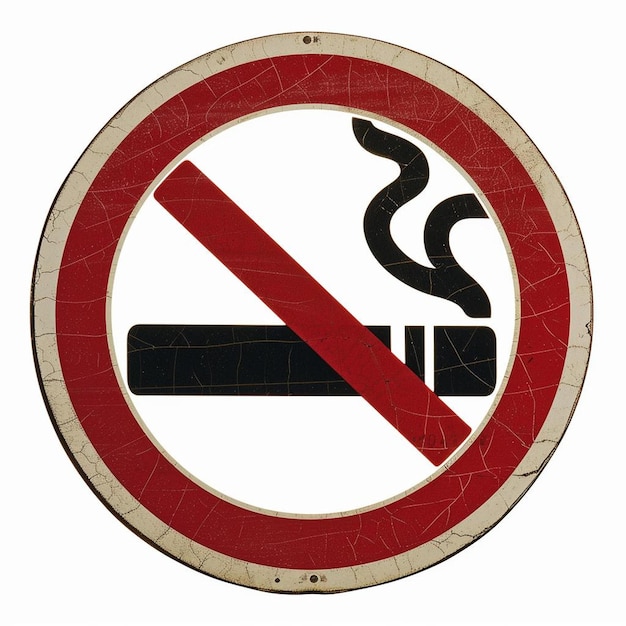 a no smoking sign on a white background