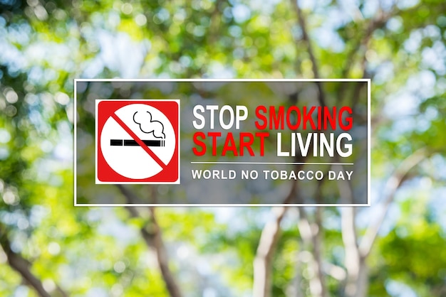 Photo no smoking and world no tobacco day