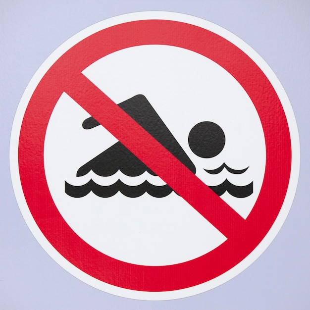 No Swimming sign