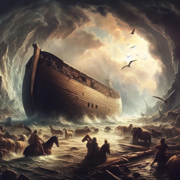 Noah's Ark during the Flood